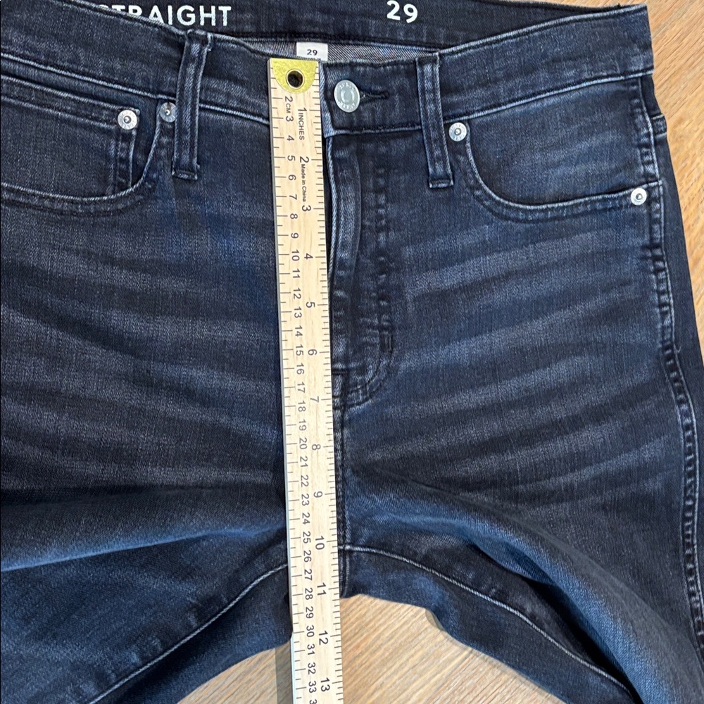 J Crew Vintage Slim Straight Jeans | 29 | Charcoal Wash | Contemporary | Midrise - Picture 5 of 9